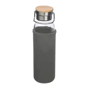 Sklenená fľaša s neoprénovým krytom, 600 ml